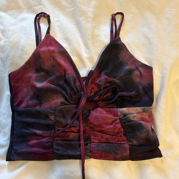 Urban Outfitters My Sweetheart Mesh Tie-Front Cami - Picture 5 of 6